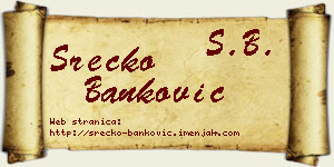 Srećko Banković vizit kartica